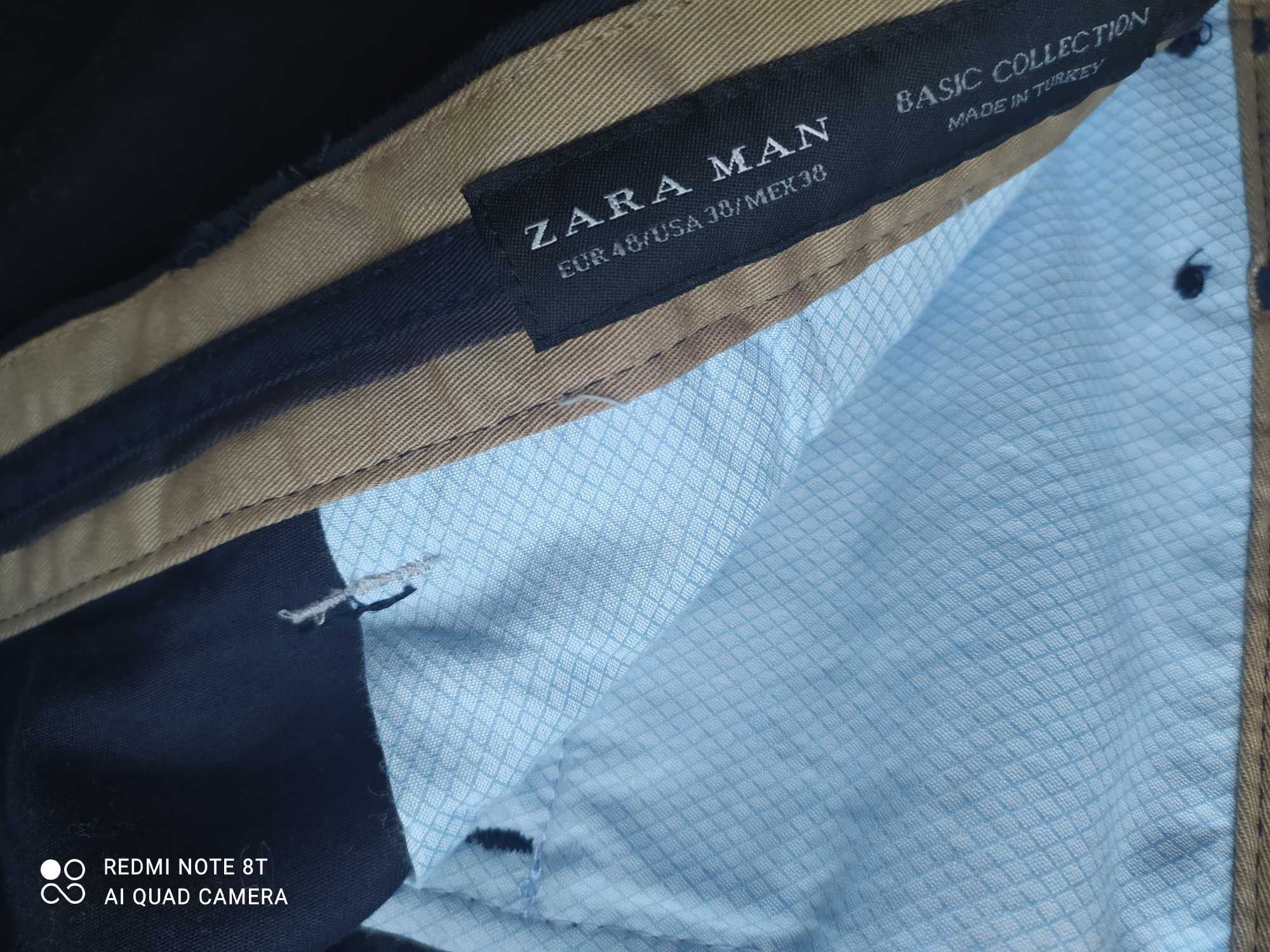 Calça chino Zara, novas em azul escura