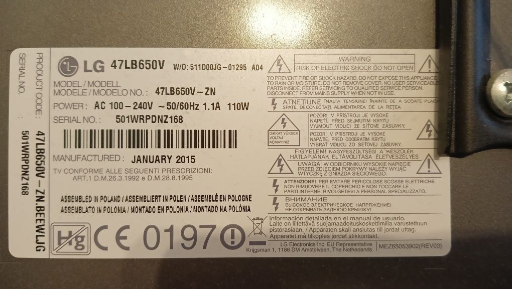 Telewizor LG 47'