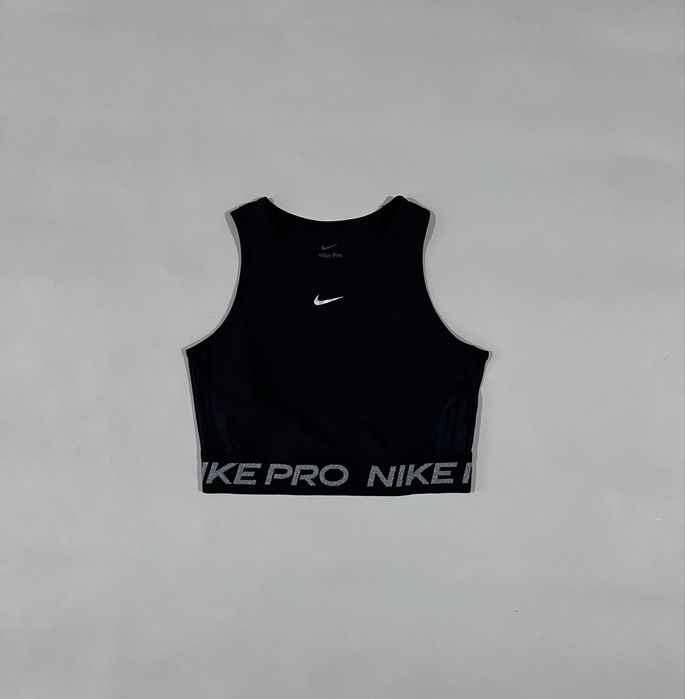 Чорний жіночий топ nike pro жіноча спортивна майка найк про size s