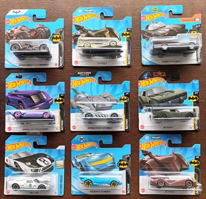 Hot Wheels Batman Filmes, DC, Novos coleção, escala 1/64
