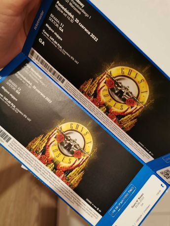 Dwa bilety na koncert Guns 'n' Roses, płyta, okazyjna cena
