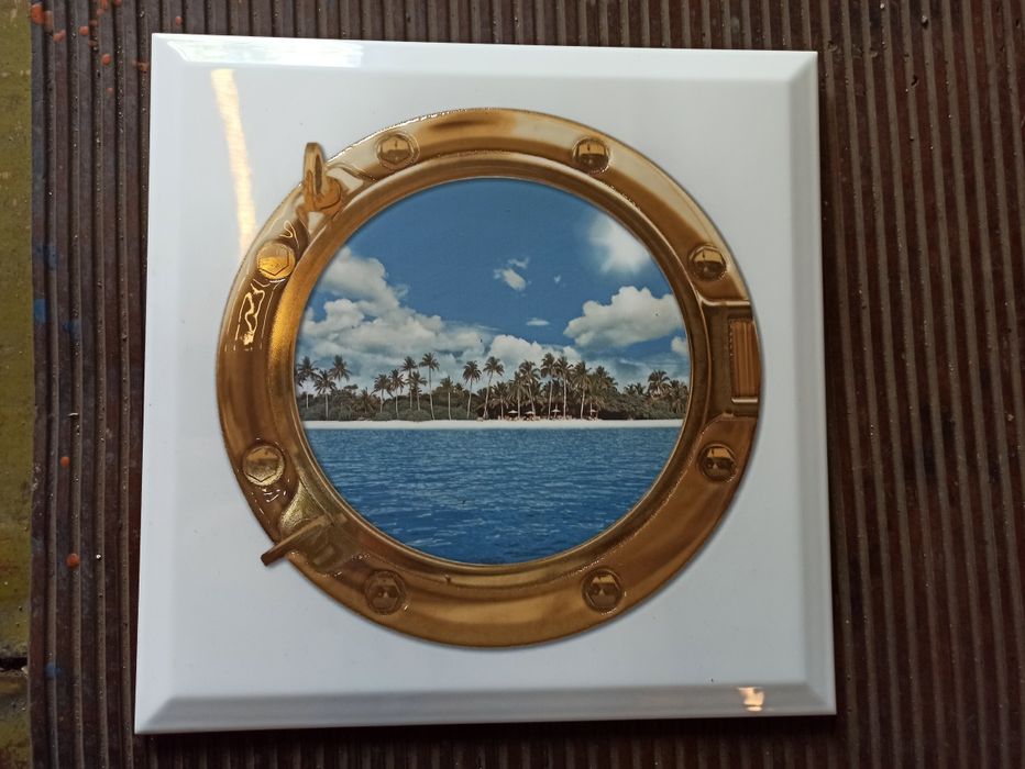 Плитка декор иллюминатор. Marittima ceramica. Испания.