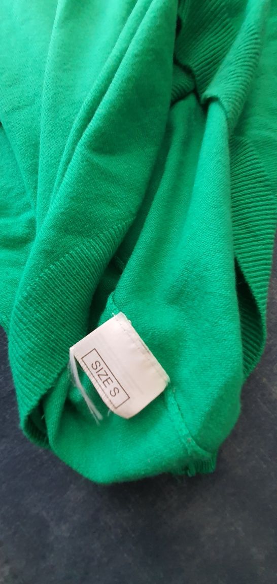Cienki sweterek Orsay 36 S butelkowa zieleń