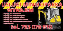 Wynajem minikoparki / usługi