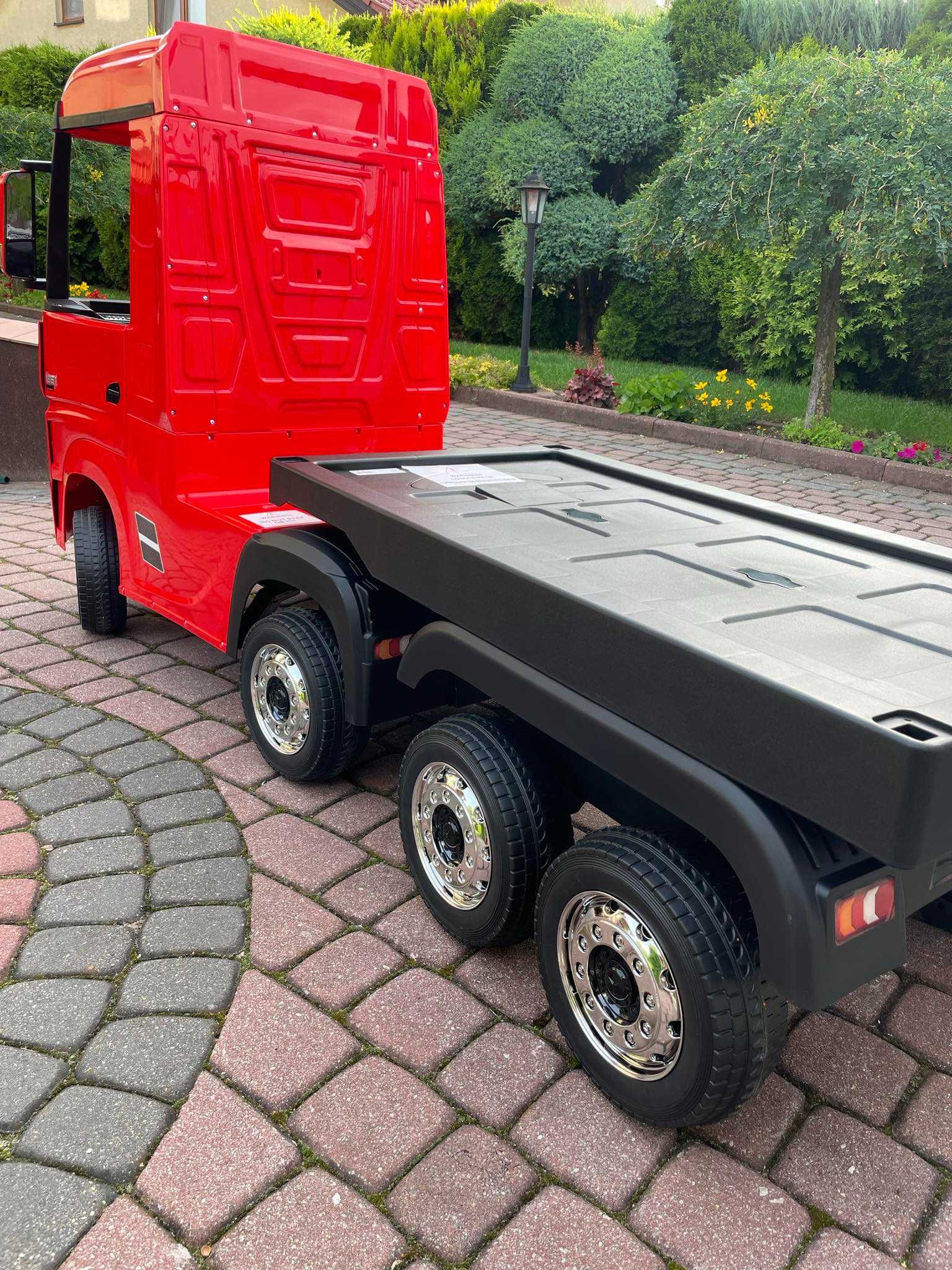 Auto na akumulator TIR Mercedes Naczepa 4x4 Samochód Ciężarówka 8 kół