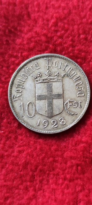 2 moedas de prata 10$, 1928 Rep. Portuguesa Comemorativas Batalha de O