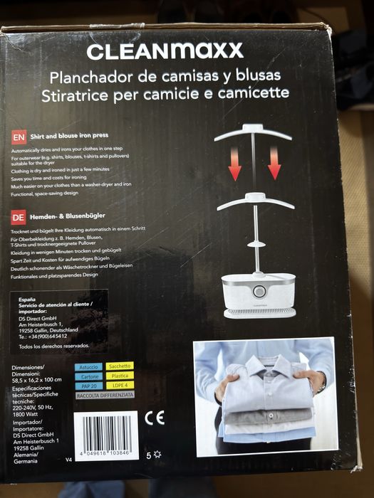 Maquina Passar a Ferro a Vapor CleanMaxx LIDL