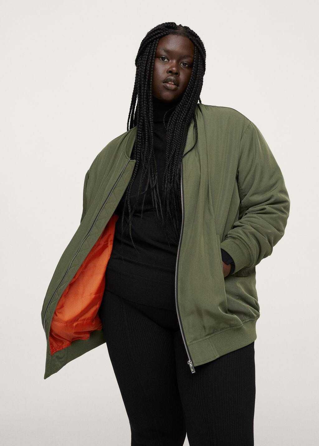 Mango жіноча куртка бомбер великий розмір 2xl plus size