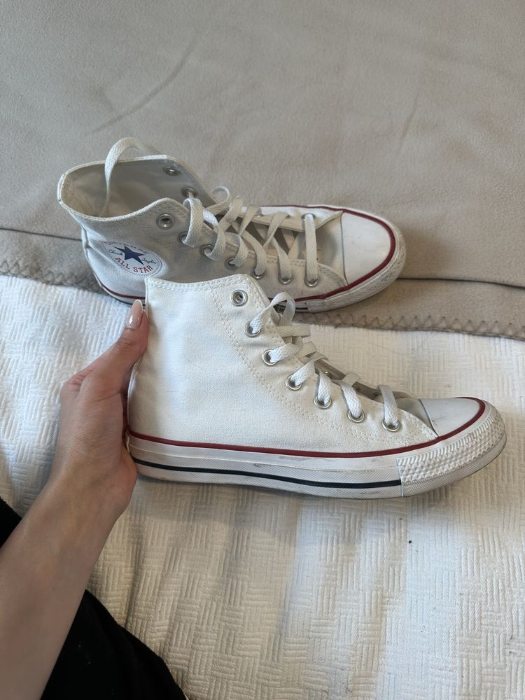 Кеди converse all star , білі , розмір 37,5 (підійде на 38)