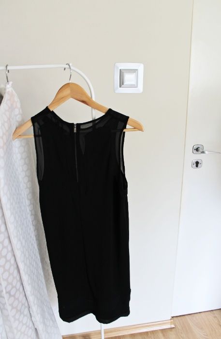 zara S sukienka czarna dress 36 bez rękawów sukienki sylwester