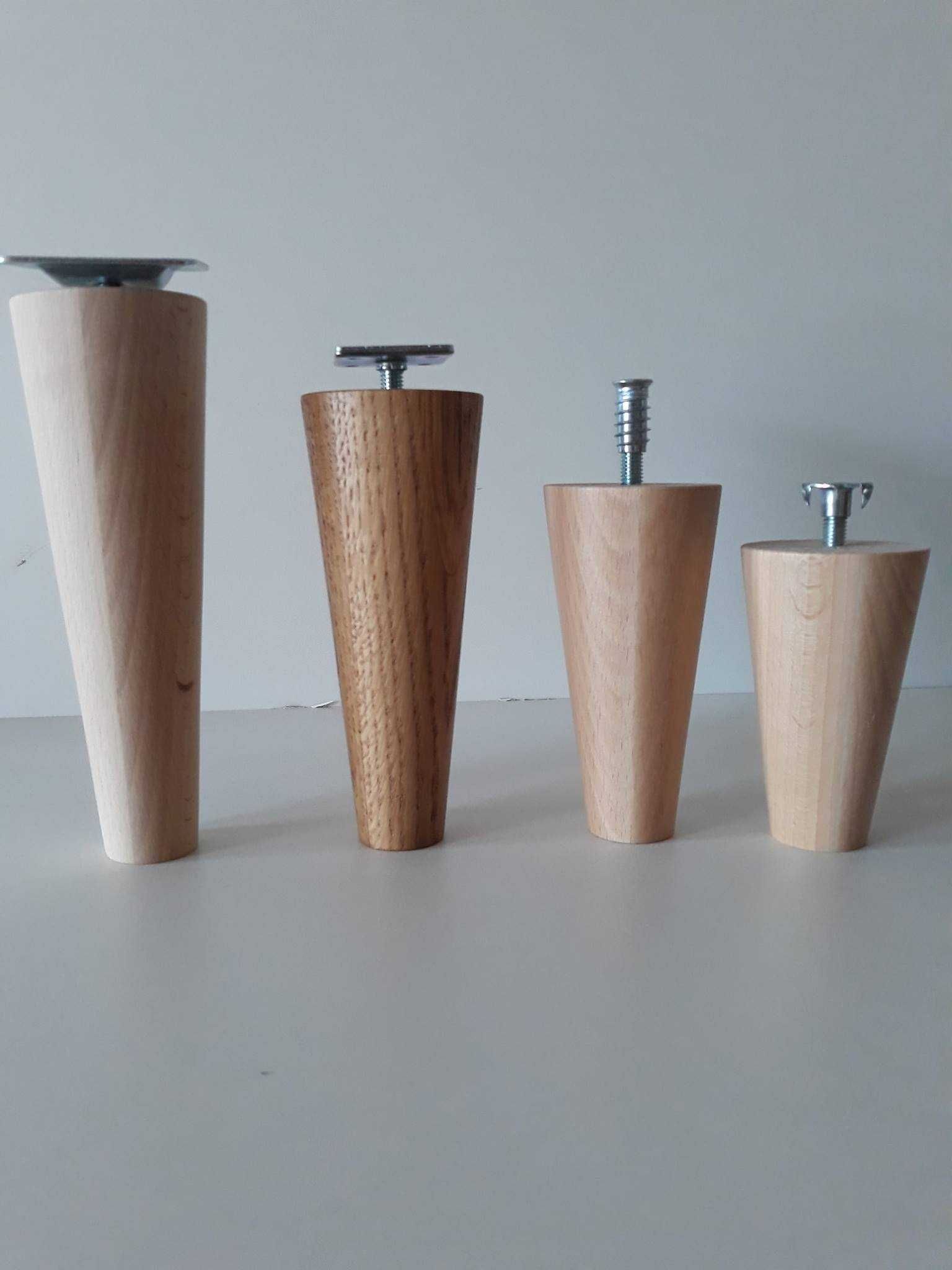 Nóżki do mebli nóżki drewniane bukowe surowe lakierowane produkcja
