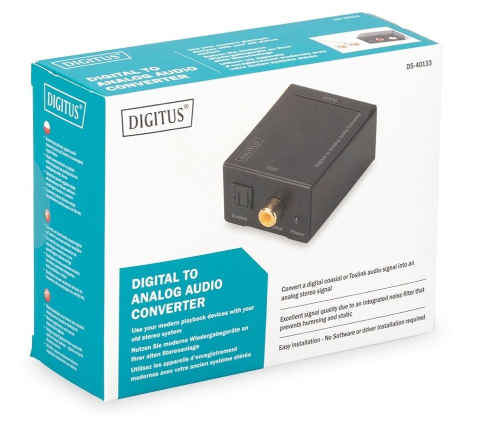 Переходник DIGITUS Audio Digital Coaxial/Toslink