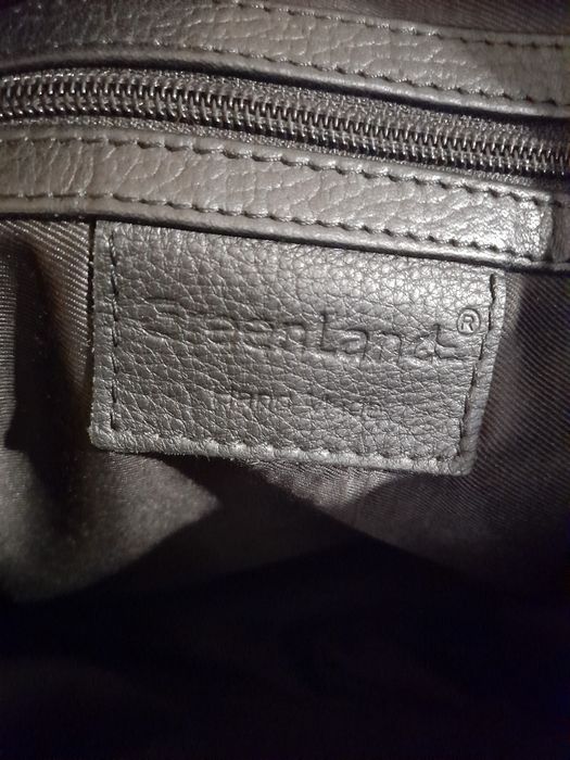 Чорна шкіряна сумка-тоут hand made Greenland