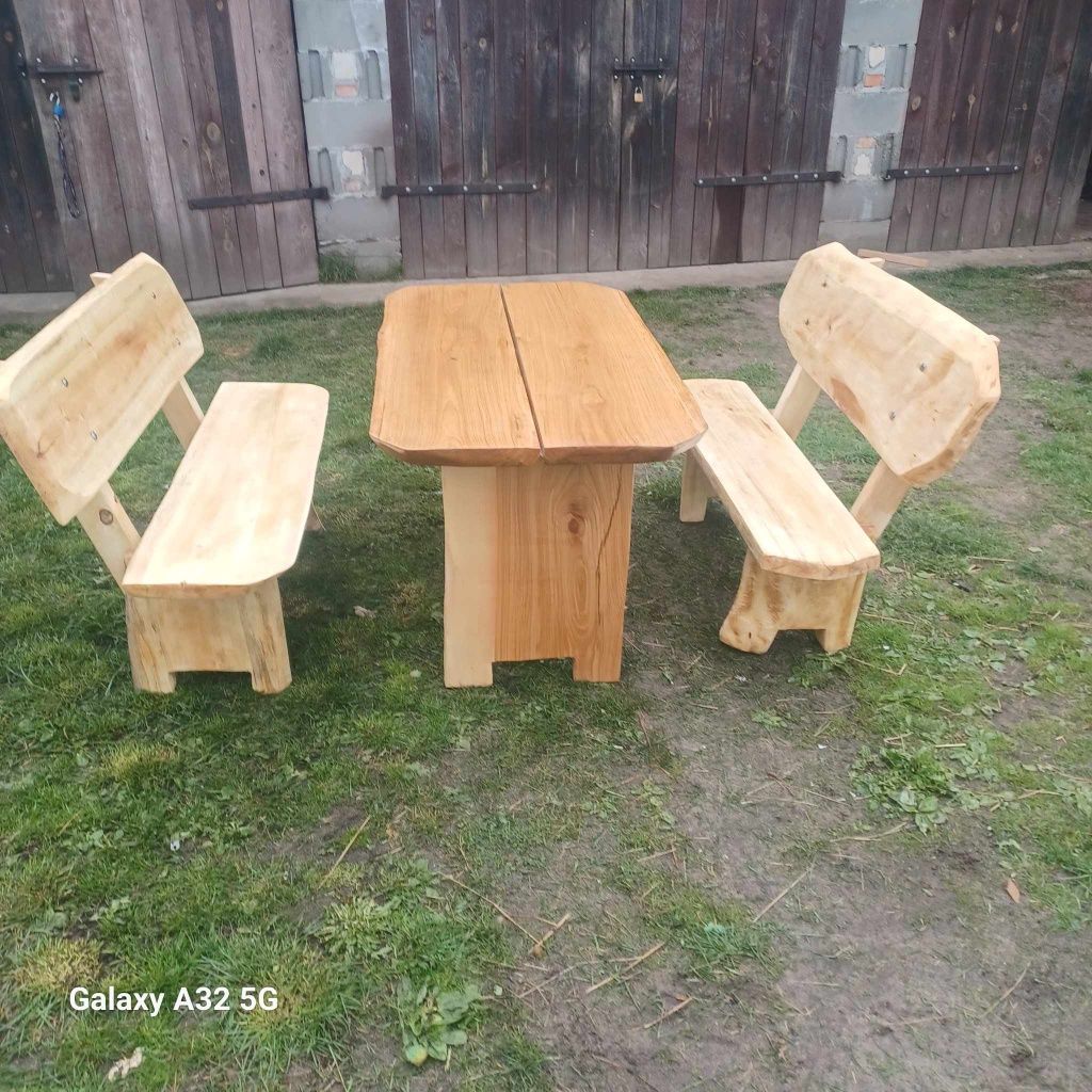 Stół tarasowy z ławkami do ogrodu alatny meble ogrodowe