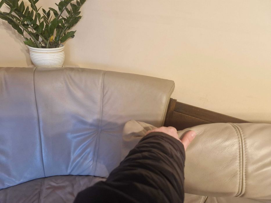 antyki, sofa, tapicerka skóra