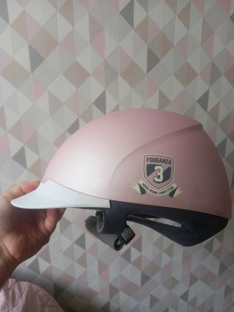 Kask jeździecki Safety 3 różowy FOUGANZA 53-55 r S