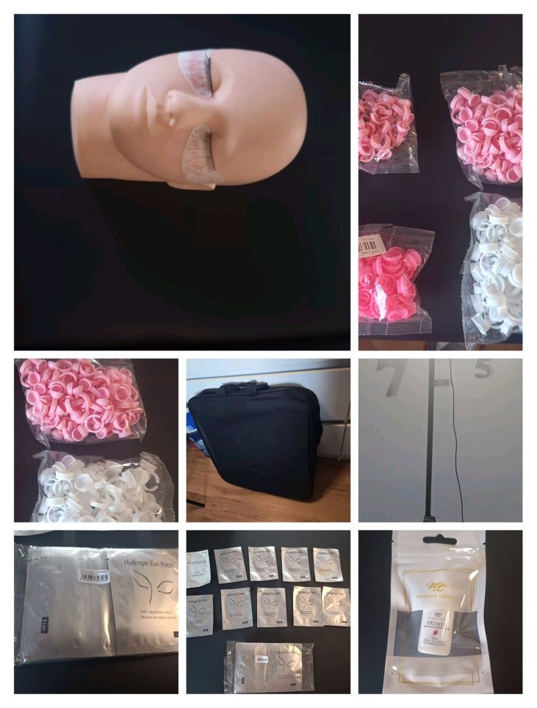Cały zestaw do robienia rzęs