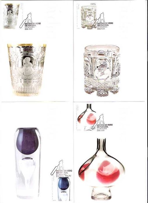 4 BilhetesPostais Maximos - Vidro em Portugal - BPC 334-BPC337 - NOVOS