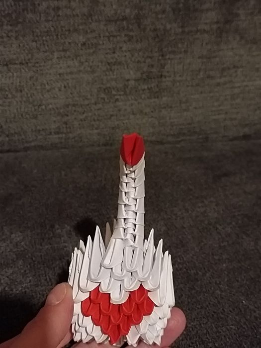 Mini Łabędź Serce Origami Modułowe 3D