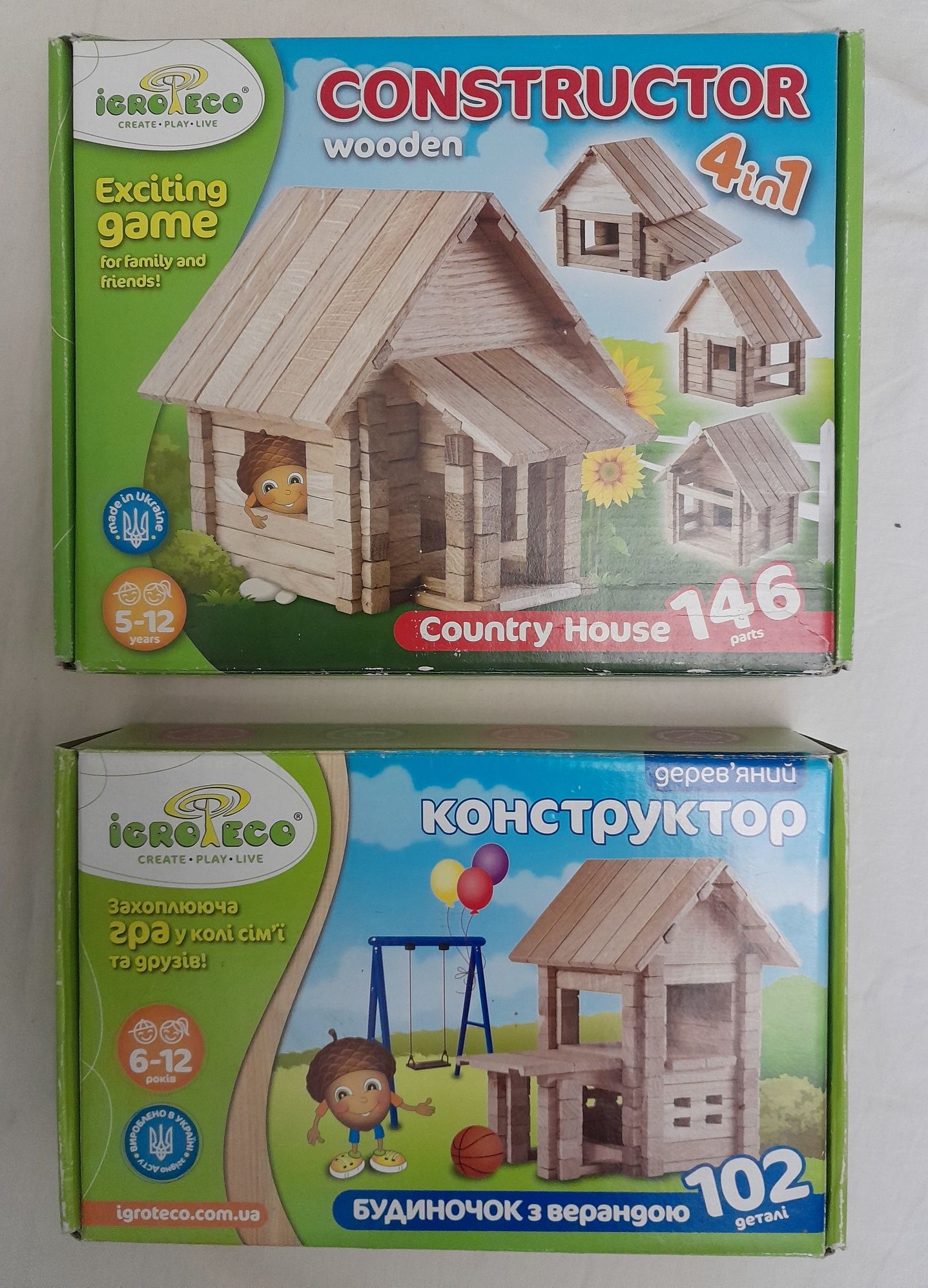 Igroteco Лучший деревянный конструктор 4в1 Загородный домик 146 детале