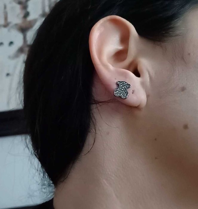 1 Brinco Tous (modelo grace) em prata
