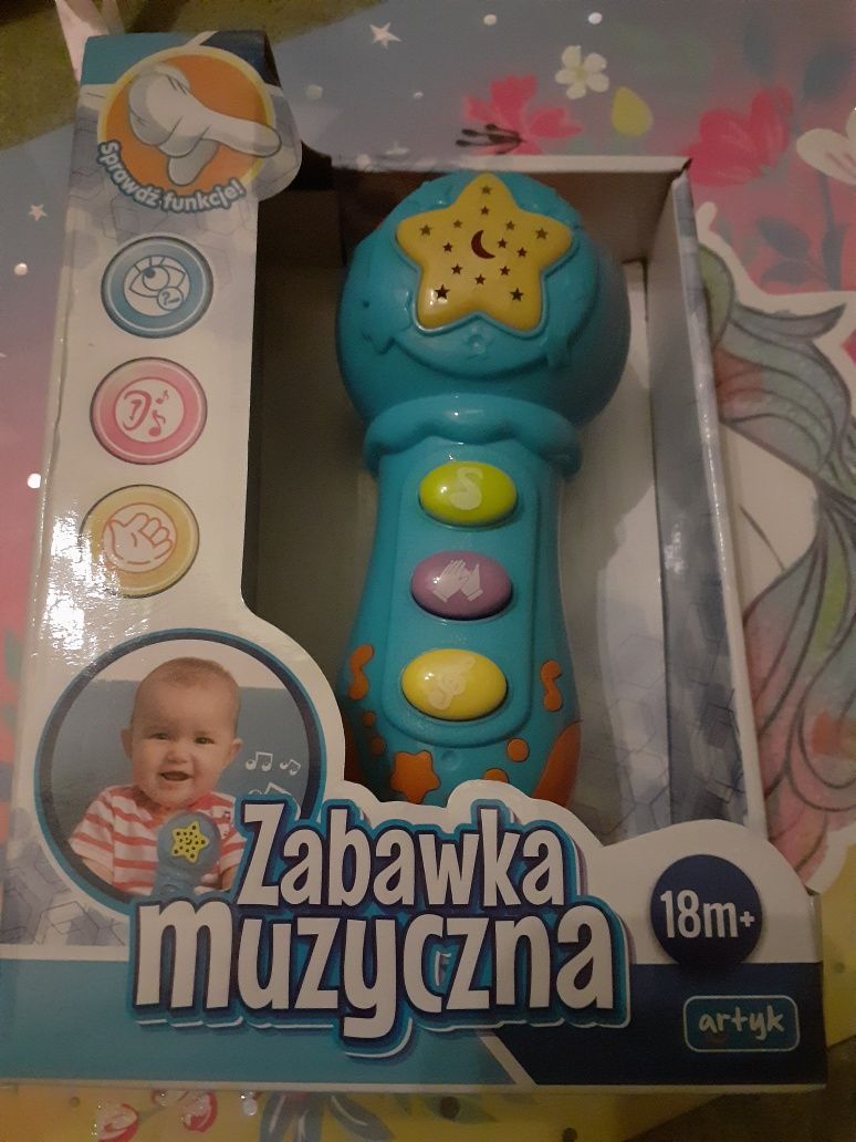 Zabawka muzyczna mikrofon nowa na prezent