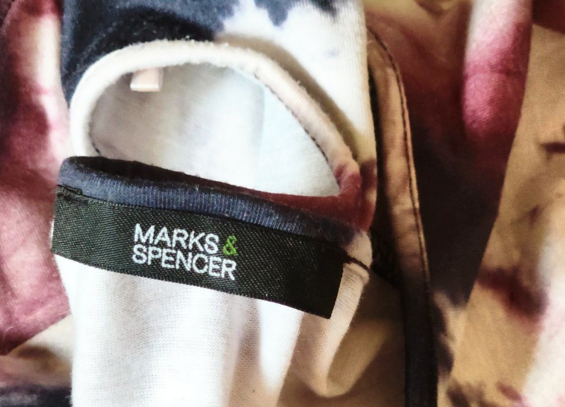 Asymetryczna sukienka / tie-dye – Marks & Spencer – XL / 42