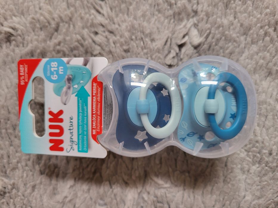 Nuk silikonowe smoczki uspokajające 6-18m 2szt