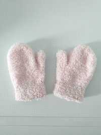 Rękawiczki polarkowe 0-3mies. Różowe