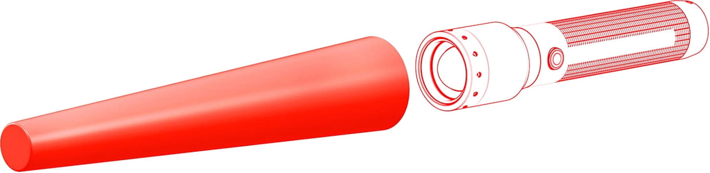 Nakładka sygnalizacyjna pomarańczowa Ledlenser 35,1 mm do P6R Core / S