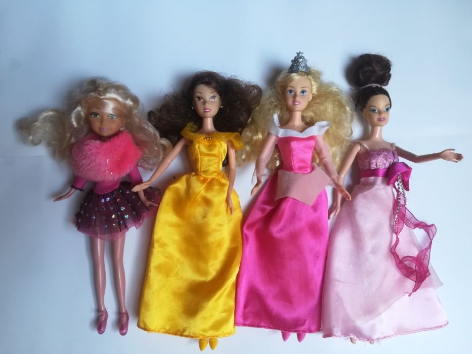 3 Lalka Barbie+ 3 małe laleczki gratis