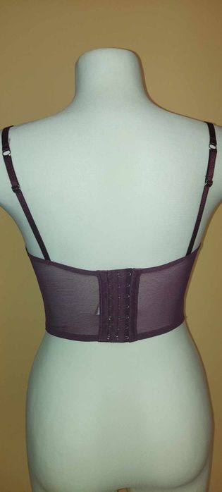 Półgorset 75C/XL,z koronki,z fiszbinami ,modelujący,vintage