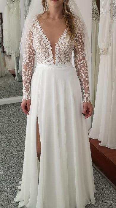 Suknia ślubna Alpina Mróz koronkowa 34 36