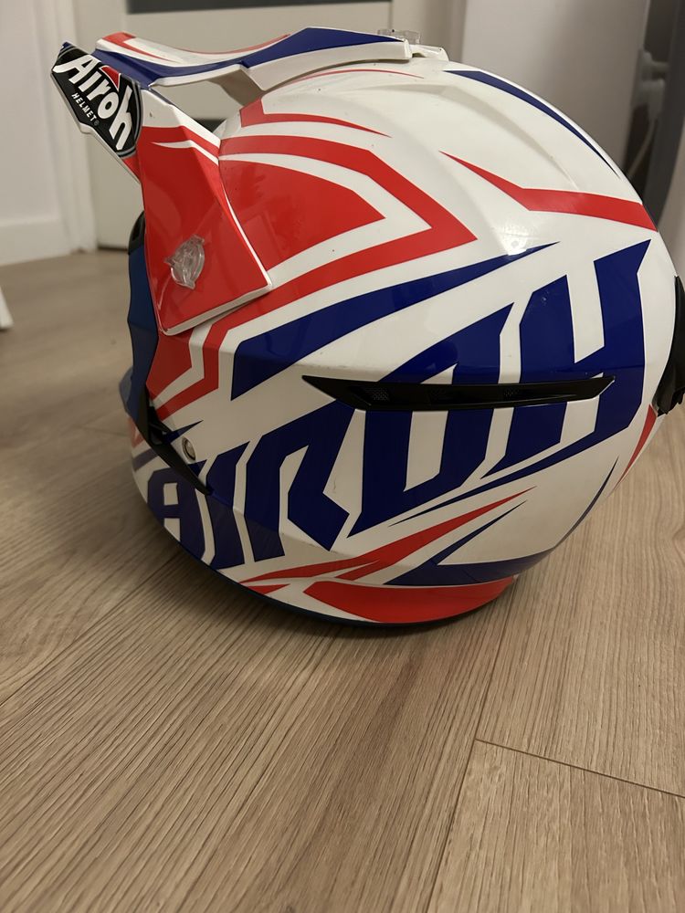 Gogle Motocyklowe Raven Halcon i kask Airoh Cross Enduro