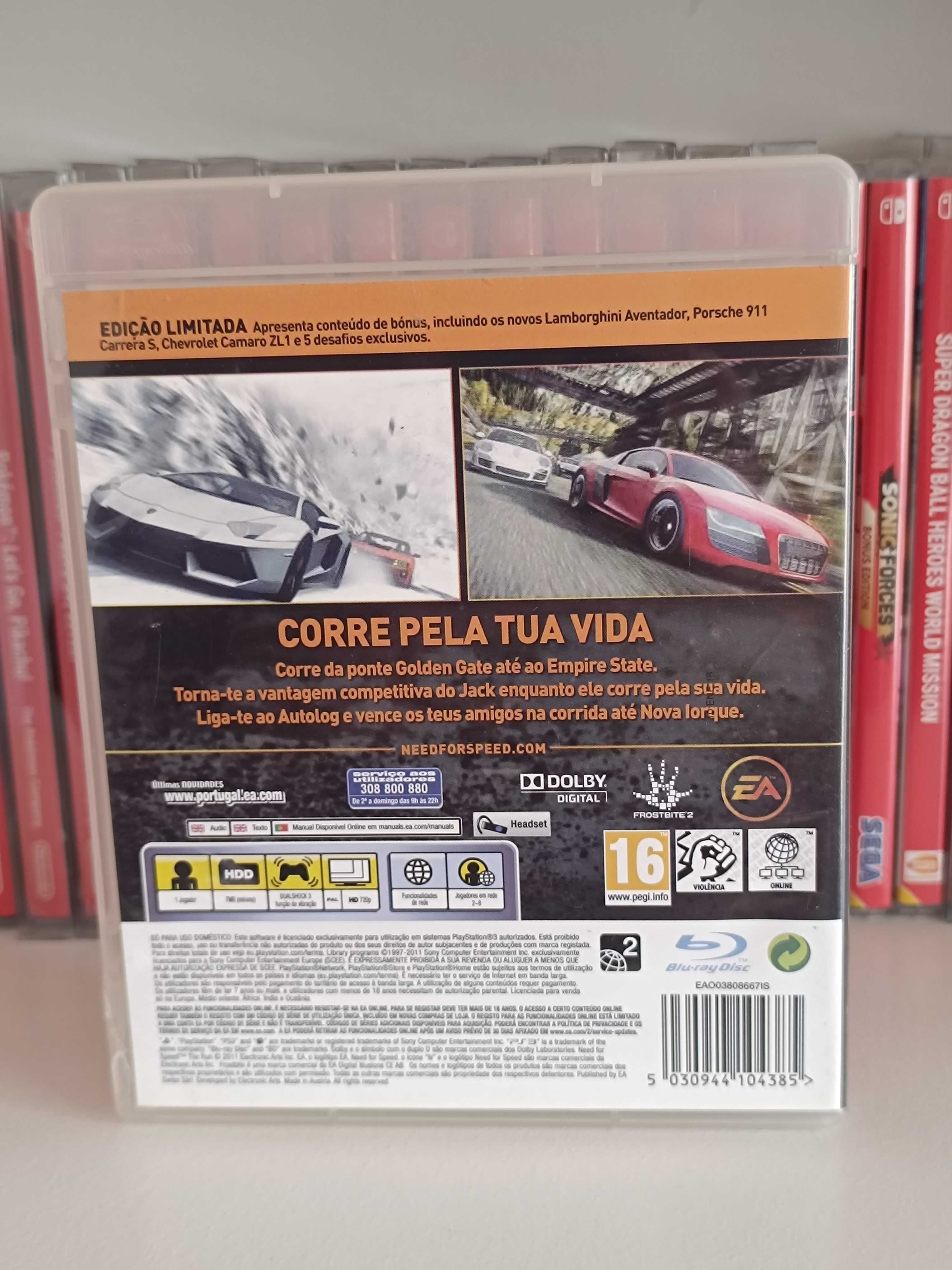 PS3 Jogos Need For Speed: The Run e Need for Speed Hot Pursuit