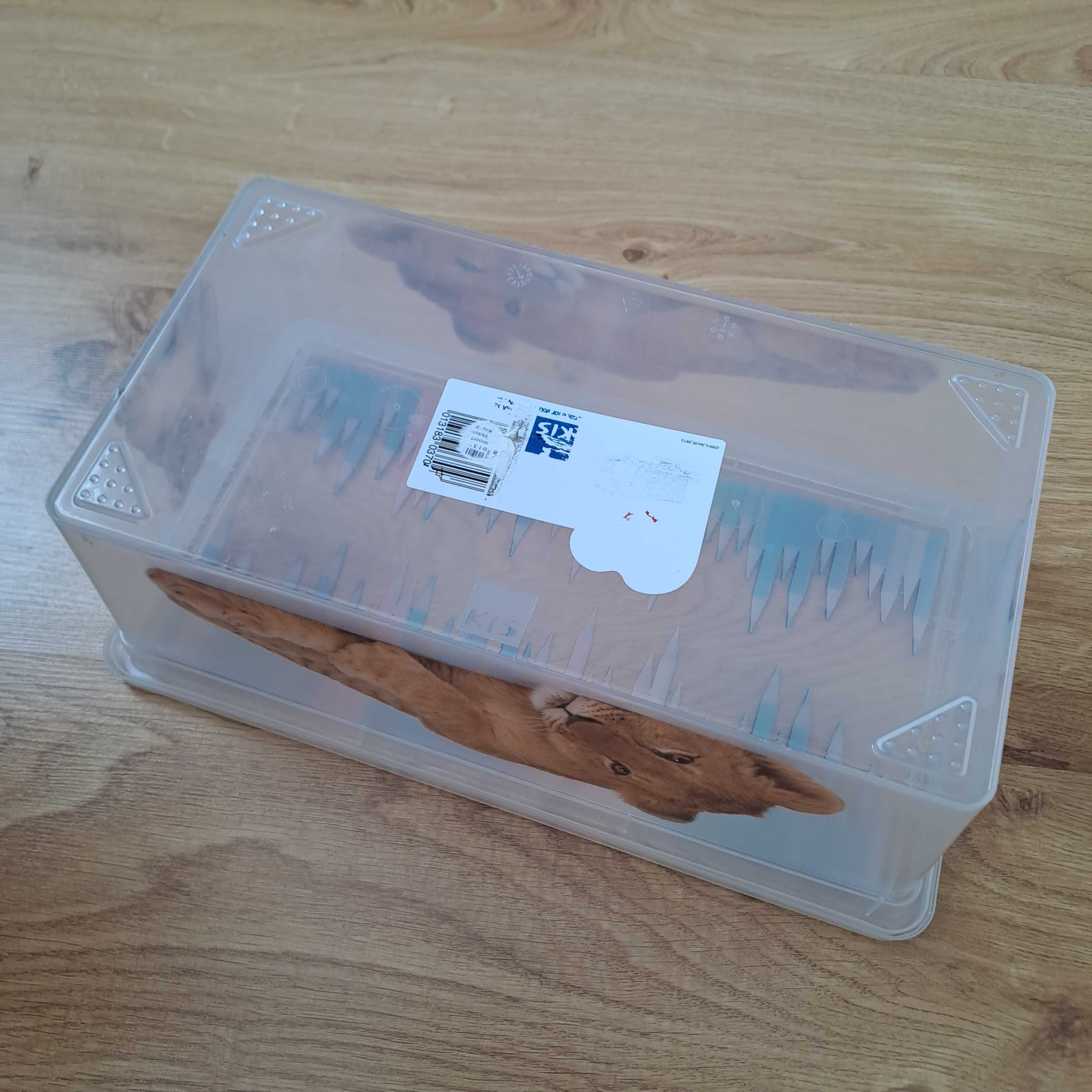 Pojemnik plastikowy z motywem i pokrywą 6l