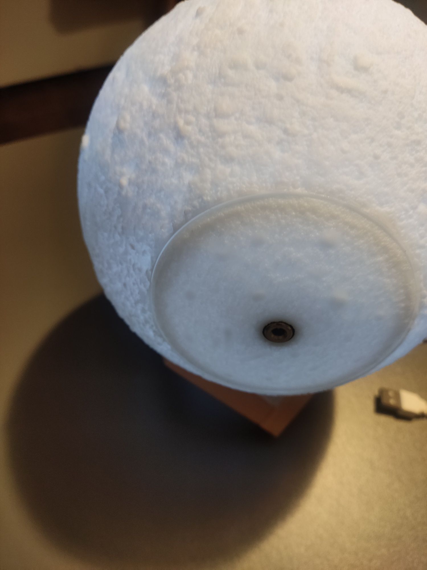 Księżyc kula biała lampa dwa kolory światła do ładowania btb