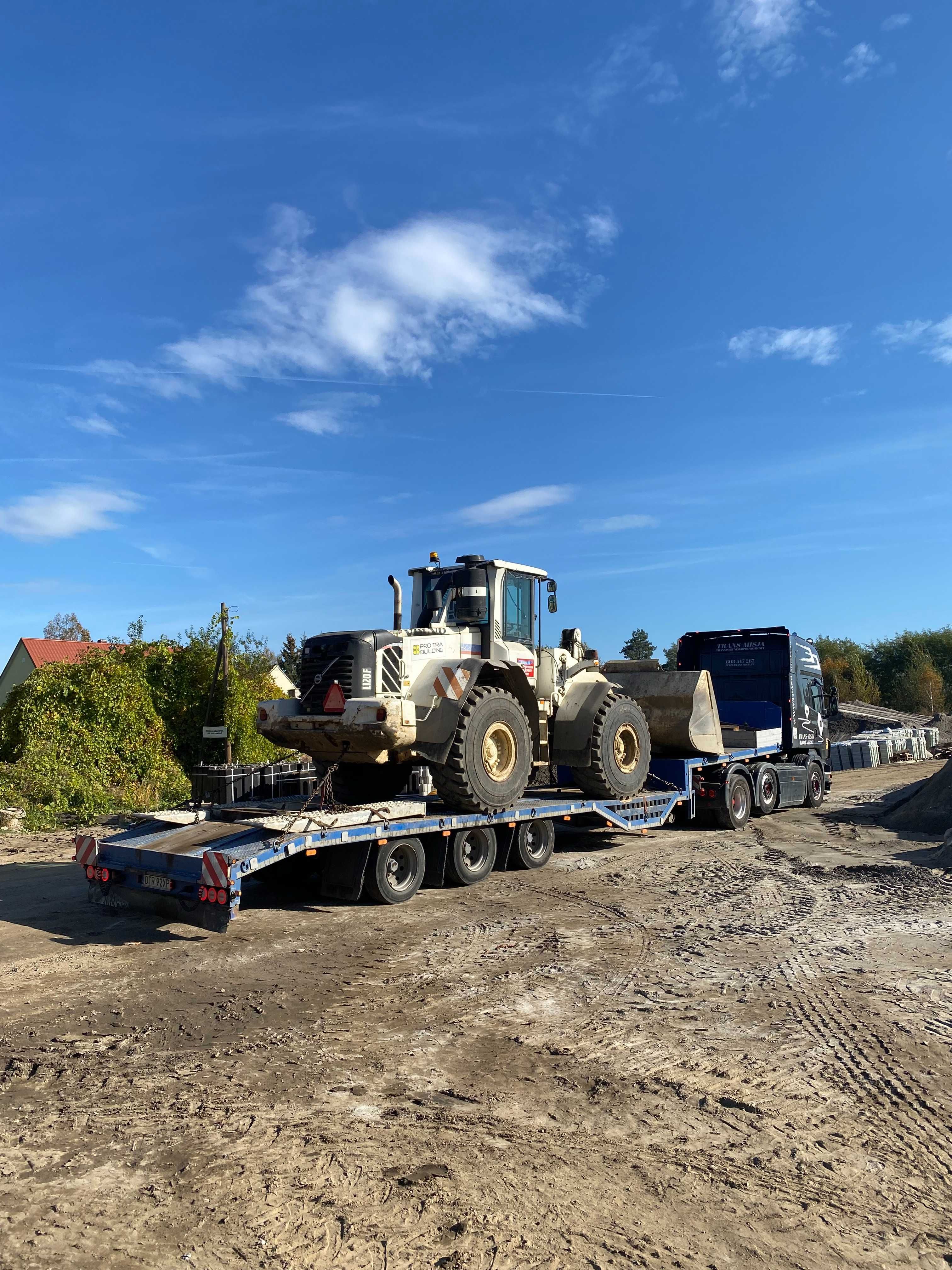 Transport niskopodwoziowy laweta platforma