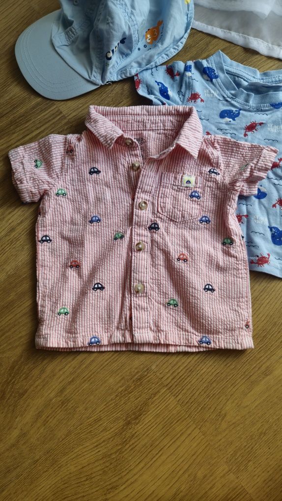 Zestaw letni czapka i tshirty letnie hm