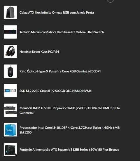 Computador Fixo 220€