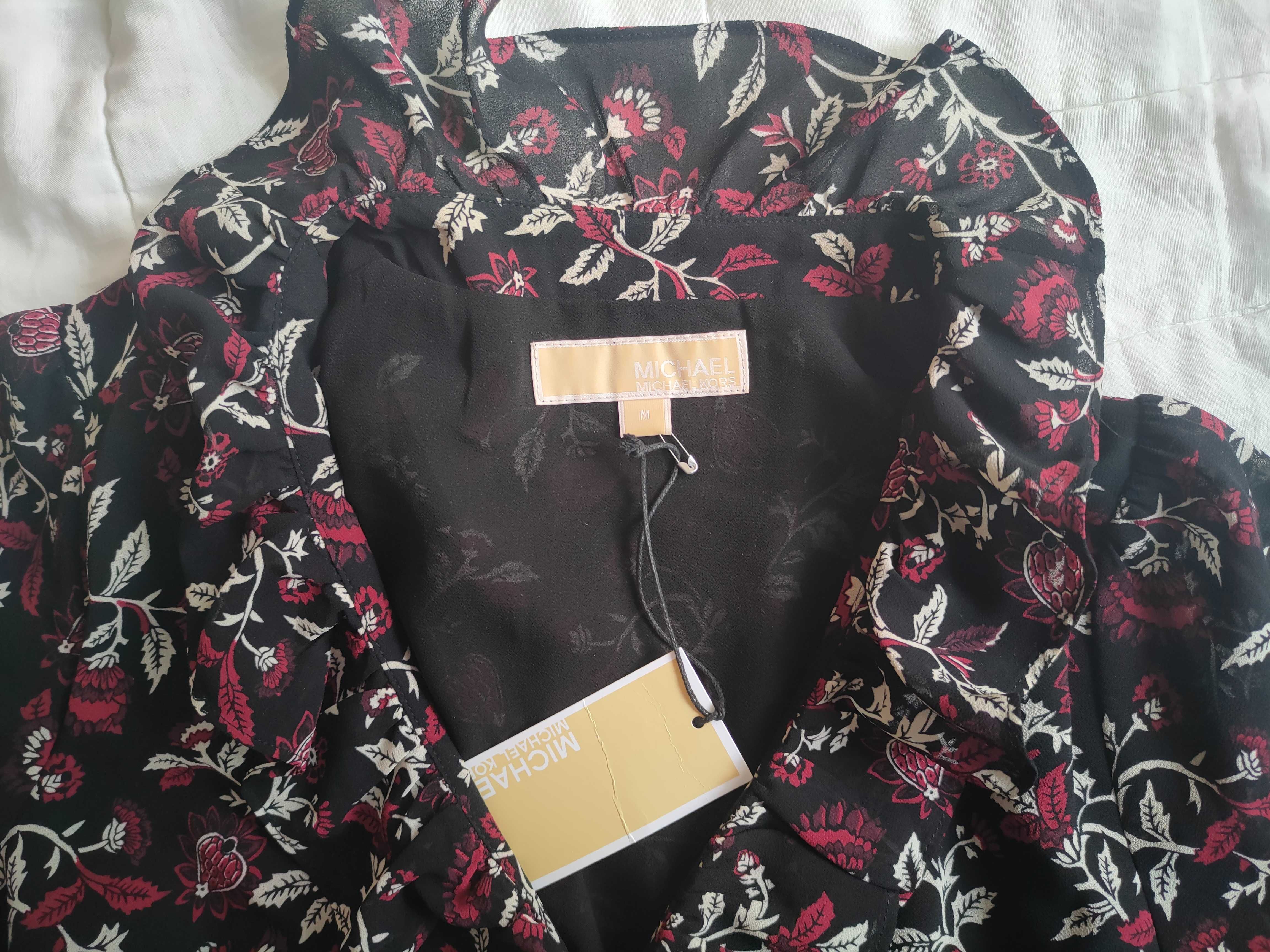 Ciemna sukienka na podszewce, z metką, firmy Michael Kors, rozm. M