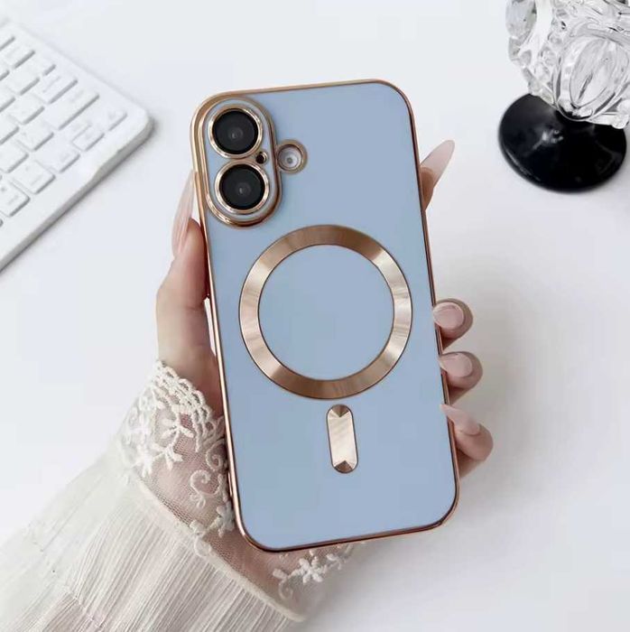 Чохол для iPhone з блискучою обводкою з MagSafe і захистом для камер