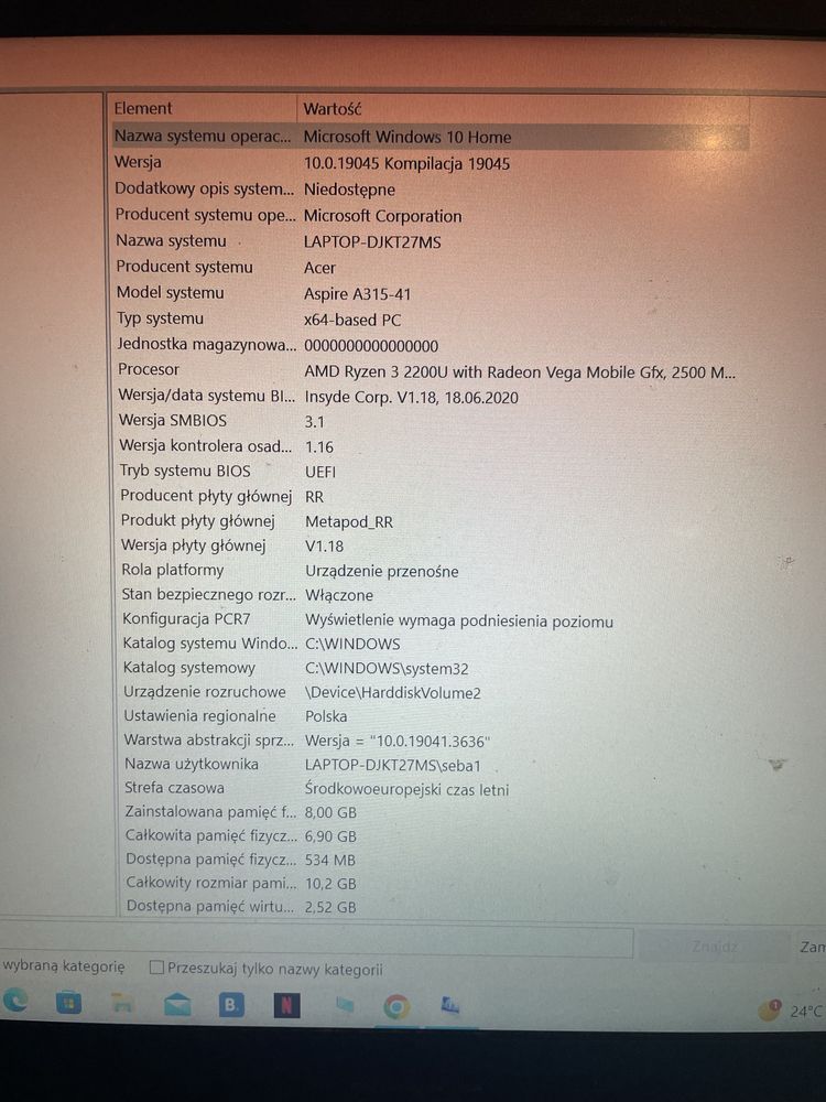 Acer Aspire 3 Amd ryzen 3