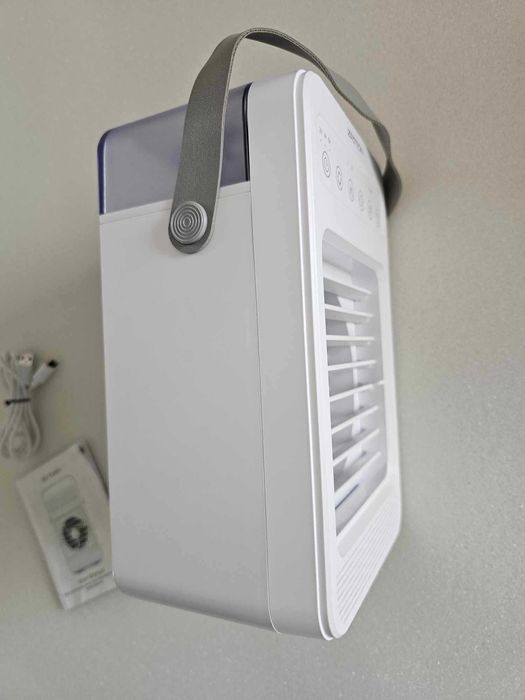 ZASTION Klimatyzator przenośny mini wentylator LED, obrotowy 4w1