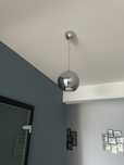 Lampa wiszaca kula chrom