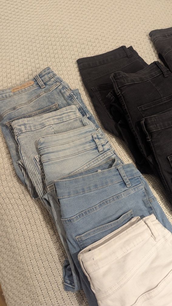 Paczka 14 spodni skinny jeans rurki ZARA H&M F&F SinSay 36-38