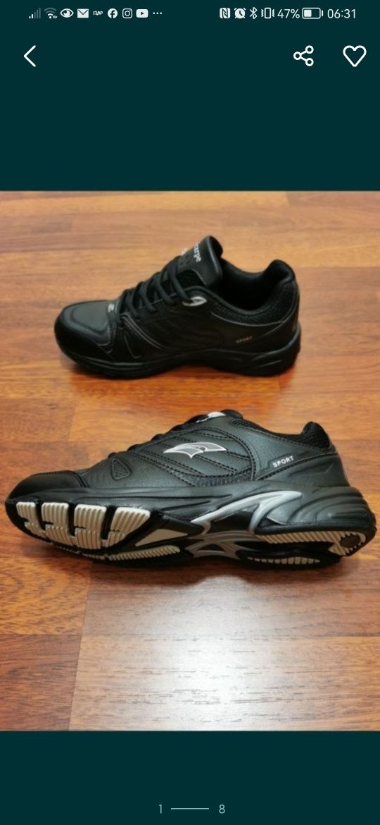 Sportowe Buty Męskie Do Biegania Na Codzień Lekkie Wygodne Czarne