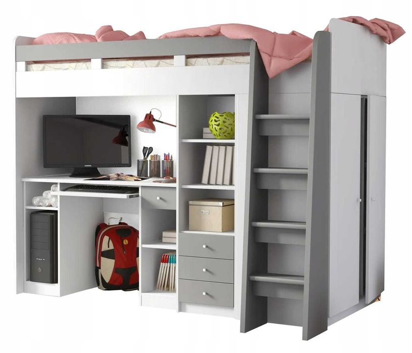 Łóżko piętrowe antresola dla dzieci z biurkiem ZAREZERWOWANE!