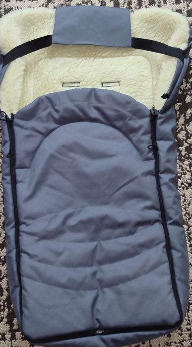 Зимовий конверт на овчині в коляску, конверт- чохол на санчата