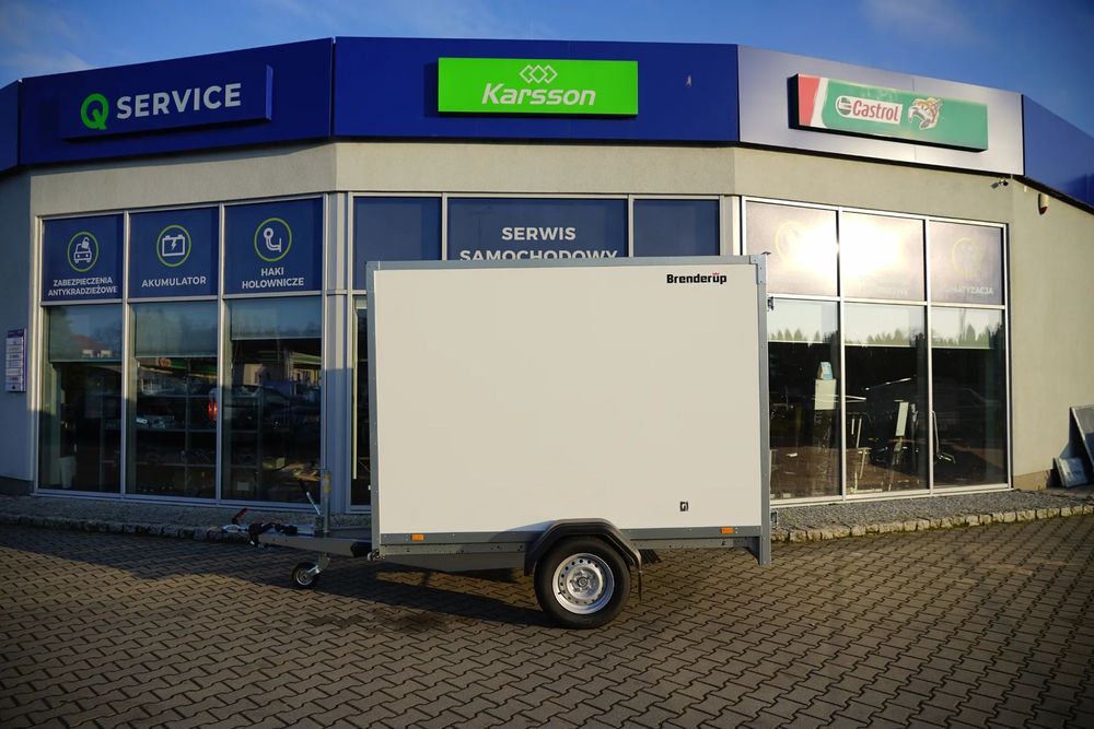 Brenderup KONTENER 260 × 155 × 185 cm DMC 1300kg CD260WHBD1300  Cargo CD260WBD1300 Drzwi Przyczepa hamowana Brenderup o DMC 1300kg